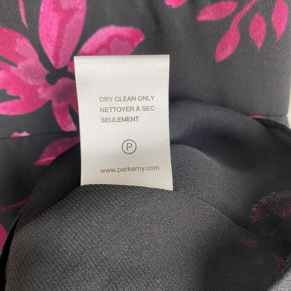 Parker Floral Mini Dress Size Medium Midnight Fleur Black Purple *flaw - Picture 13 of 15